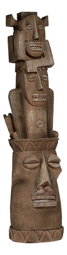 Estatua Tiki Totem Pole Con Acabado De Madera Sintética