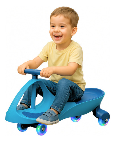 Carrinho Infantil Triciclo Super Car Rolimã Rodas Com Led Cor Azul Suporta 100kg - Covei Toys