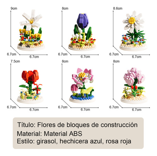 Bloques De Construcción Flores Para Armar Compatible Tulipanes
