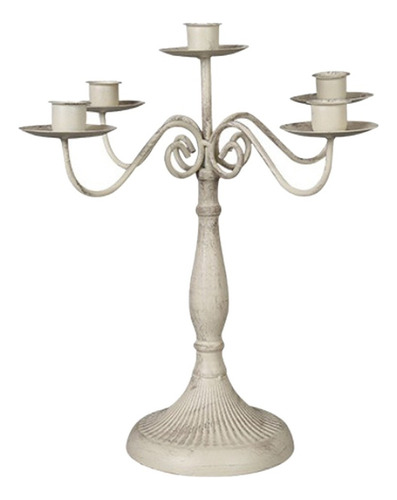 5 Cabeças De Ferro Antigo Suporte De Vela Candelabros