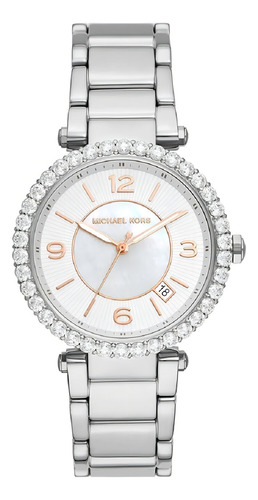 Reloj Michael Kors Parker Mk4694 Plateado Mujer Color de la correa Plata Color del bisel Blanco Color del fondo Nácar