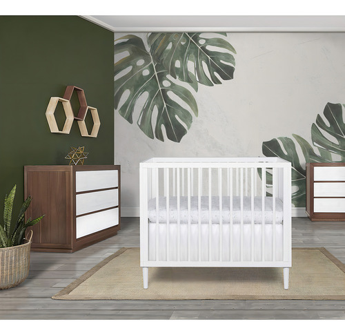 Dream On Me Lucas Mini Cuna Moderna Con Husillos Redondeados