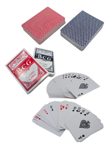 Mazo De 54 Cartas De Poker Plastificadas Pack 2 Unidades