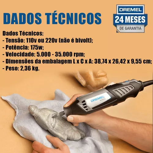 Micro Retifica 110V 175W Dremel 4000