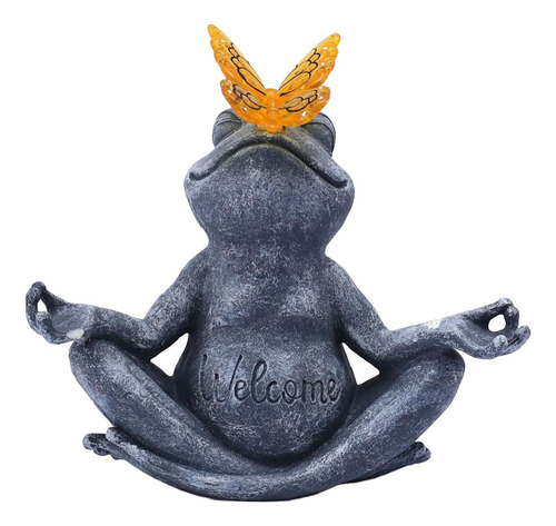 Frog Statue Solar Decor Creative Waterproof Resin
