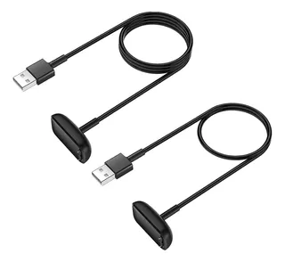 Pack De 2 Cables Cargador Para Fitbit Charge 6/charge 5/luxe