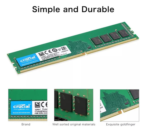 Memoria Ram 3200mhz Ddr4 32gb Pc Desktop Crucial Udimm