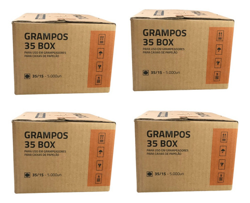Grampo Box Fechamento Caixa De Papelão Modelo 35/15 - 20.000