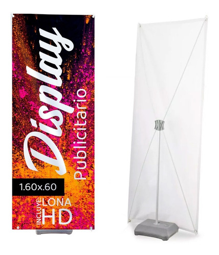 Porta Banner Para Exterior Con Lona Hd 60x160cm
