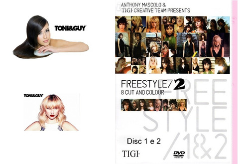 Kit Com 02 Dvds Para Cabeleireiros - Tony Guy - Freestyle 2