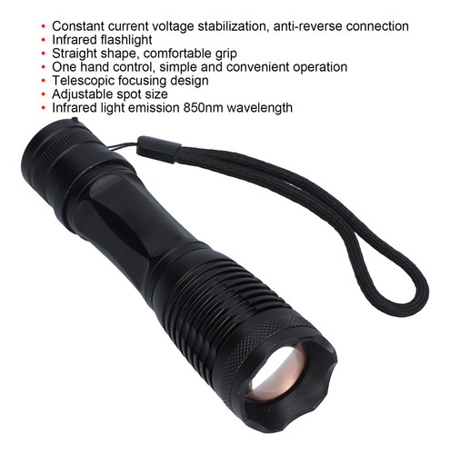Linterna Infrarroja Led 850nm Ir Antorcha De Visión Nocturna