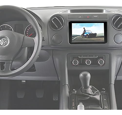 Moldura Painel Central 2 Din Dvd Gol G7 Jetta Amarok Fusca Tiguan Preto Expex Epx 249