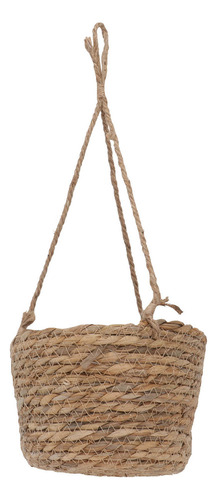 * Cesta De Junco Trançado Cesta De Flores Trançada