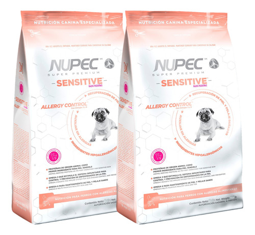 Nupec Sensitive Razas Pequeñas 16kg (2 Bultos)