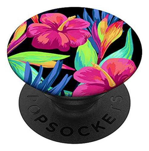 Popsockets Swappable Popgrip Flores Tropicales Neón