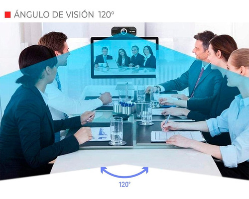 Imagen 6 de 7 de Cámara Webcam Exo Hd 1080p 2 Micrófono Stream Zoom 120°
