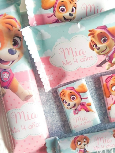 Golosinas Personalizadas  Skye Paw Patrol Candy Bar 10 Niños