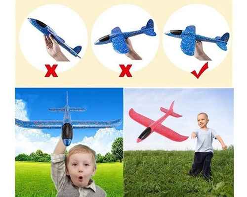 Imagen 6 de 9 de Avión Planeador 30 Cm Para Armar Juego De Aire Libre