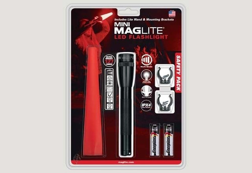 Linterna Mini Maglite Led Safety Pack Kit Seguridad Linterna Negro