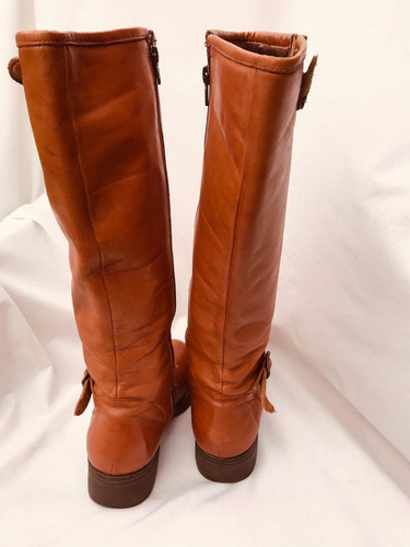 Bota Cuero Vacuno Acolchada 39 Impecable 1001zapatos