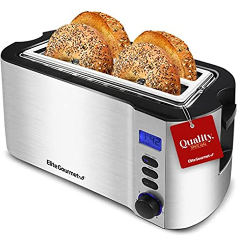 Torradeira Elite Gourmet Ect4400b Long Slot Para 4 Fatias