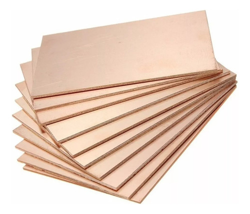 5 Unidades Plaqueta Placa Pcb 10 X 5cm Doble Faz Epoxi