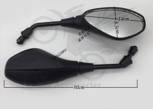 Soporte Abrazadera Y Espejo Retrovisor Para Motos Y Scooter