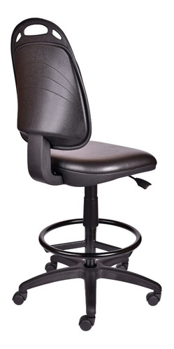 Silla Cajera Diva Banqueta Alta Escritorio Ecocuero Ruedas