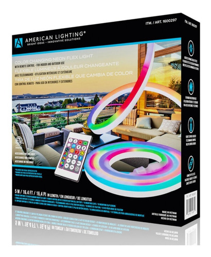 Tira Led Luces De Colores Neon Flexible 5 Metros + Control