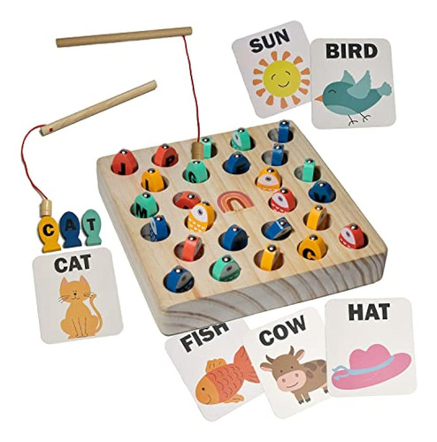 A&amp;e Kids World Juego De Pesca De Madera