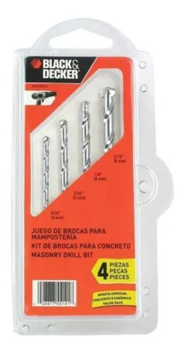 Jogo De Brocas Para Concreto 4 Pcs Bd0040cs Bd