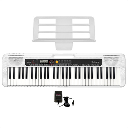 Organo Teclado 5/8 61 Teclas De Piano Usb + Atril + Fuente 