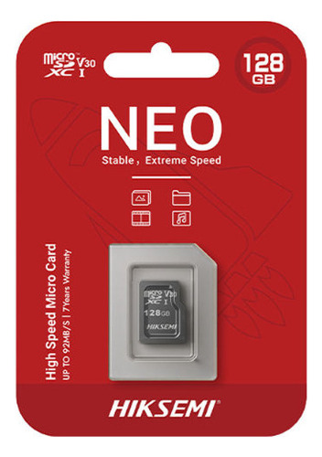 Tarjeta De Memoria Microsd 128gb Neo Con Adaptador Hiksemi