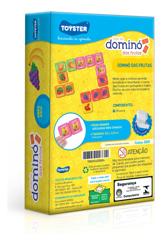 Dominó Das Frutas - Jogo De Dominó - Toyster Brinquedos