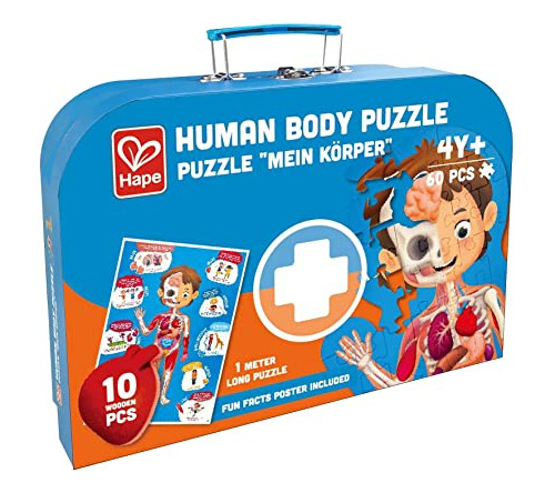 Hape Human Body Puzzle | 60 Oversized Pieces Educational Ana