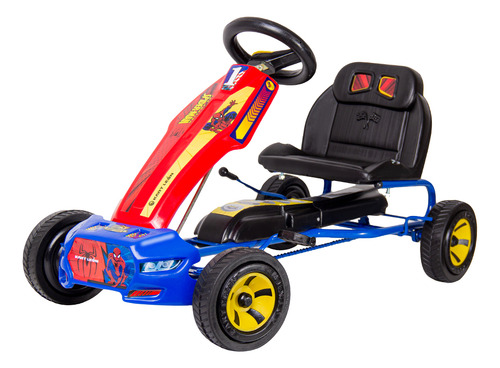 Vehículo A Pedal Auto/camioneta Go Kart León Spiderman Azul
