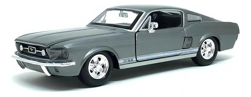 Miniatura Carro Ford Mustang Gt 1967 Cinza 1:24 Maisto 31260