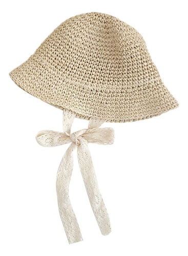 Sombrero De Encaje Para Bebé, Gorro De Paja, De Playa, Casua