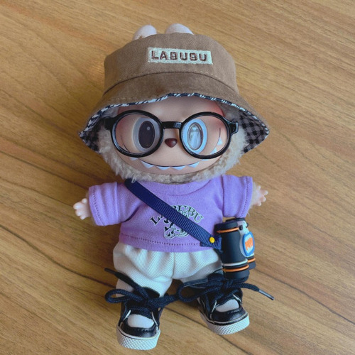 Muñeca De Vinilo Labubu, 17 Cm, Macarrones, Con Ropa De Bebé