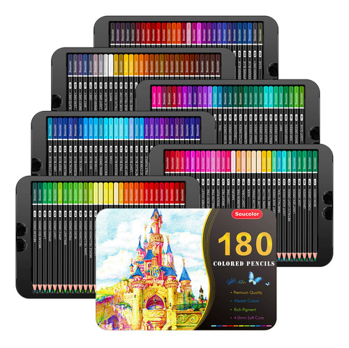 Soucolor 180 Color Artist Lpices De Color Para Libros Para