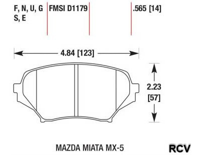Balatas Disco  Delantera Para Mazda Mx5 Miata  2012
