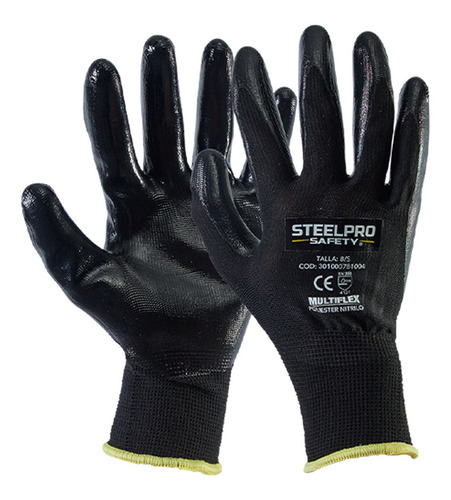 Guante Multiflex Polyester Nitrilo Steelpro