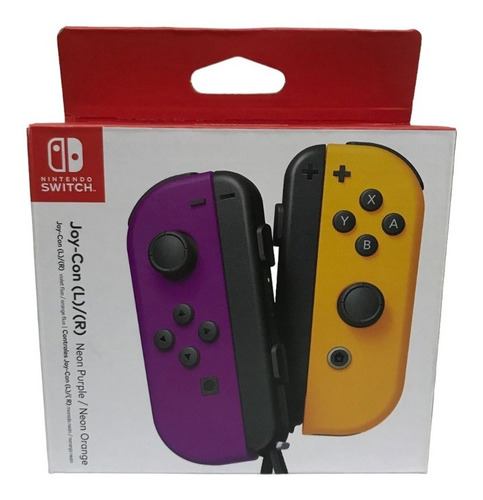 Control Joycon L R Morado Naranja Nintendo Switch Neon