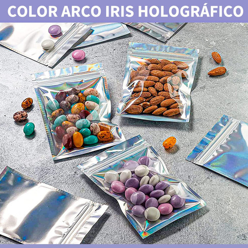 Bolsas Herméticas Resellables, Bolsas Holográficas, 100 Unid