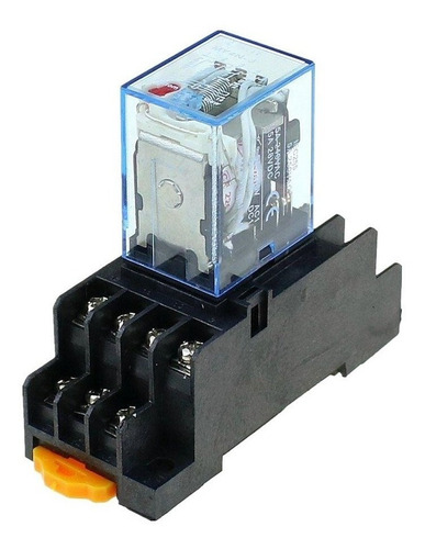 Relé 220v Transparente, 4no + 4nc, 8a, Incluye Base