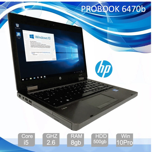 Laptop Hp Probook 6470b 14,core I5, 8gb, 500gb, W10 Cg