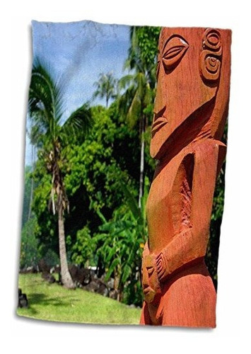 3d Rose French Polynesia-tahiti-tiki Temple Park-oc13 Cmi012