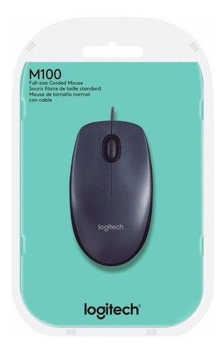 Mouse Optico Usb Logitech M100 Color Negro