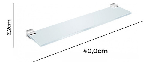 Prateleir Incepa Suite 40cm Cromado Cor Prateado