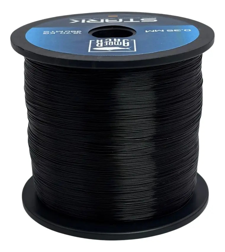 Bobina Pesca Nylon Amberjack Stark Todas Medidas Tanza Color Color Negro 0.50 Mm - Resistencia 22.40 Kg - 500 Mts